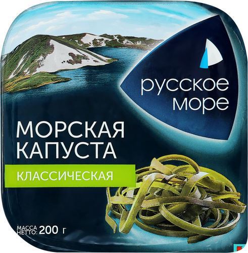 Морская капуста маринованная РУССКОЕ МОРЕ Классическая, 200г, картинка