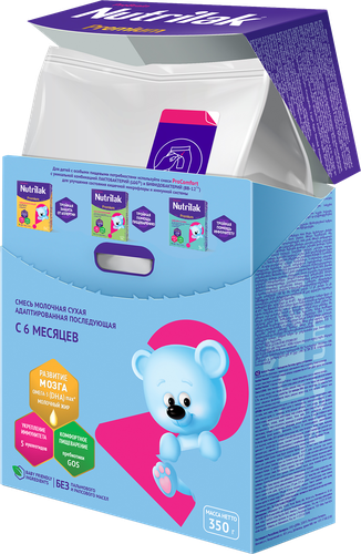 Смесь молочная NUTRILAK Premium 2 адаптированная, с 6 месяцев, 300г, фотография