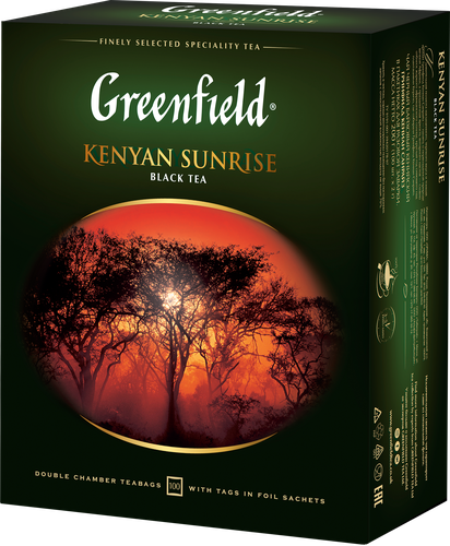 Чай черный GREENFIELD Kenyan Sunrise, 100пак, картинка