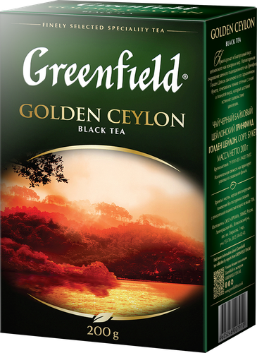 Чай черный GREENFIELD Golden Ceylon листовой, 200г, вид