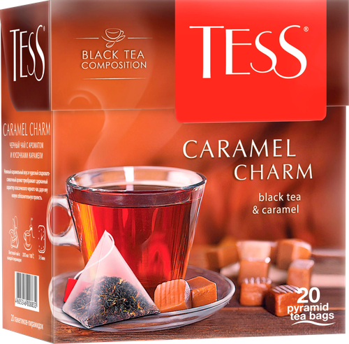 Чай черный TESS Caramel Charm, 20пир, вид