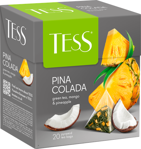 Чай зеленый TESS Pina Coladа, 20пир, картинка