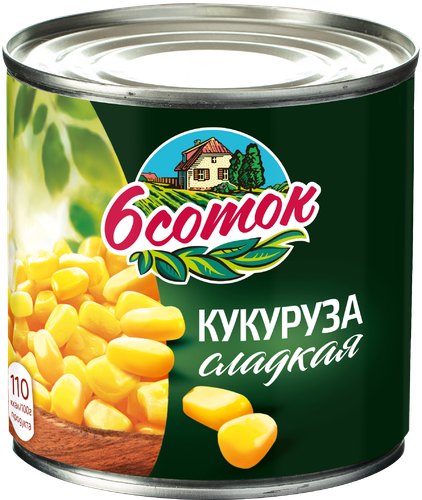 Кукуруза 6 СОТОК сладкая, 340г, фото