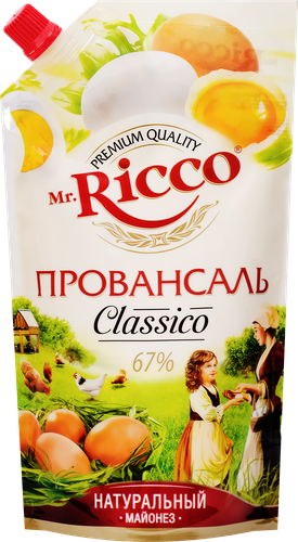 Майонез MR.RICCO Провансаль 67%, 400мл, детальное фото