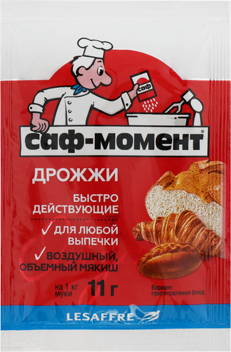 Дрожжи хлебопекарные САФ Момент быстродействующие, 11г, фотография