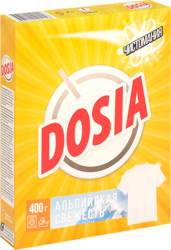 Стиральный порошок для белого белья DOSIA Automat Альпийская свежесть синтетическое, автомат, 400г, картинка