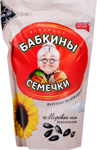Семечки БАБКИНЫ СЕМЕЧКИ соленые, 300г, картинка