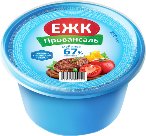Майонез ЕЖК Провансаль 67%, 250мл, картинка