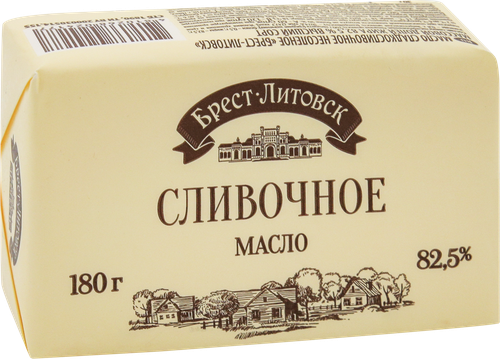 Масло сливочное БРЕСТ-ЛИТОВСК 82,5%, без змж, 180г, вид