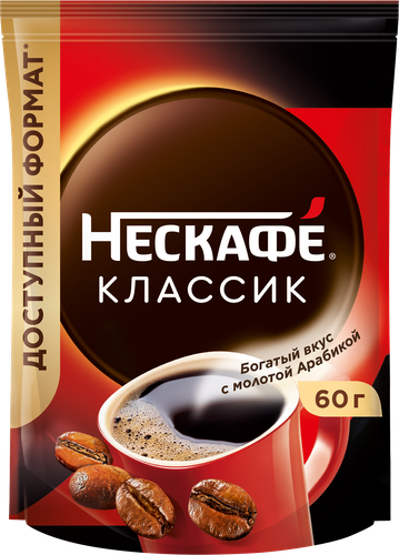 Кофе растворимый НЕСКАФЕ Classic натуральный, 60г, изображение