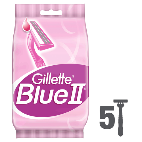 Станок для бритья женский одноразовый GILLETTE Blue II, 5шт, детальное фото