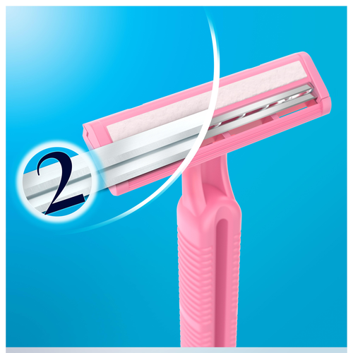 Станок для бритья женский одноразовый GILLETTE Blue II, 5шт, картинка