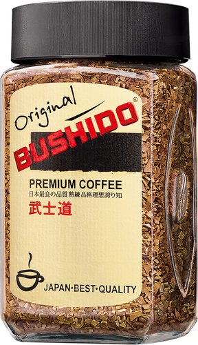 Кофе растворимый BUSHIDO Original сублимированный, ст/б, 100г, вид
