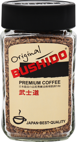 Кофе растворимый BUSHIDO Original сублимированный, ст/б, 100г, фотография