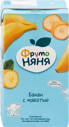 Нектар ФРУТОНЯНЯ Банан с мякотью, с 3 лет, 500мл, детальное фото