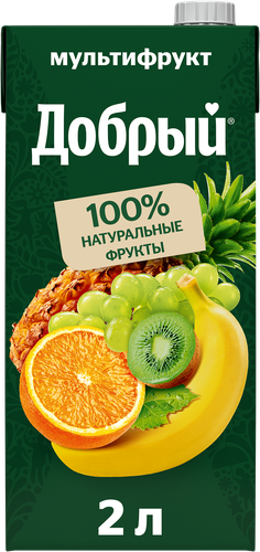 Нектар ДОБРЫЙ Мультифрукт, 2л, детальное фото