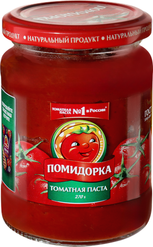 Паста томатная ПОМИДОРКА, 250мл, крупный план