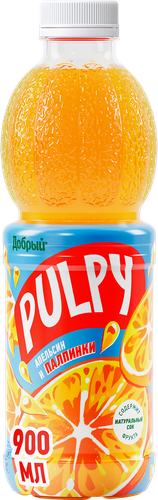 Напиток сокосодержащий ДОБРЫЙ Pulpy Апельсин с мякотью, 0.9л, картинка