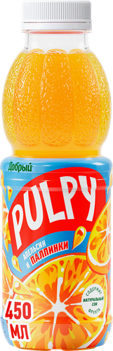 Напиток сокосодержащий ДОБРЫЙ Pulpy Апельсин с мякотью, 0.45л, фото
