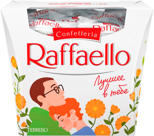 Конфеты RAFFAELLO с цельным миндальным орехом в кокосовой обсыпке, 150г, вид