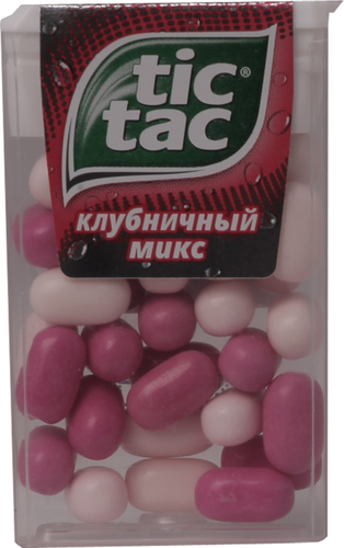 Драже TIC TAC Клубничный Микс, 16г, крупный план