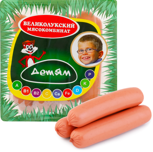 Сосиски МК ВЕЛИКОЛУКСКИЙ Детям, 330г, фотография