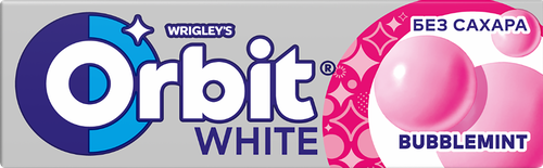 Жевательная резинка ORBIT Белоснежный Bubblemint, 13,6г, вид