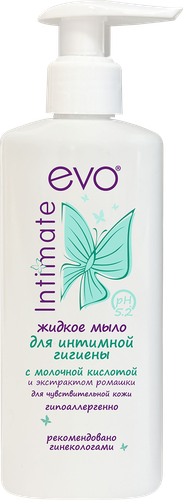 Жидкое мыло для интимной гигиены EVO для чувствительной кожи, 200мл, картинка