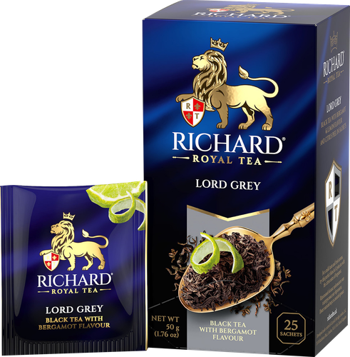 Чай черный RICHARD Lord Grey Цейлонский байховый, 25пак, картинка