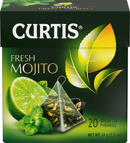 Чай зеленый CURTIS Fresh Mojito, 20х1,7г, фото