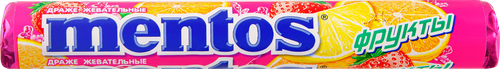 Драже жевательное MENTOS ассорти фруктовых вкусов, 37г, фото
