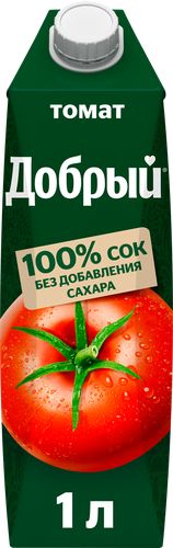 Сок ДОБРЫЙ Томат с солью, 1л, крупный план