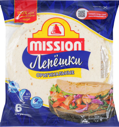 Лепешки пшеничные MISSION Deli тортильи оригинальные, 250г, фотография