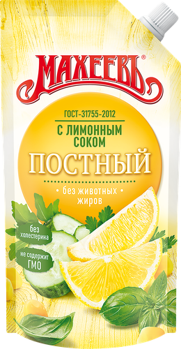 Соус МАХЕЕВЪ Постный на растительных маслах 30%, 190г, изображение