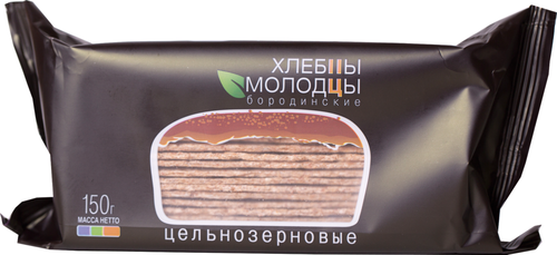 Хлебцы цельнозерновые ХЛЕБЦЫ-МОЛОДЦЫ Бородинские хрустящие, 150г, крупный план