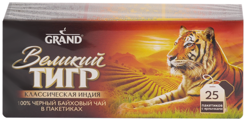 Чай черный GRAND Великий Тигр Индийский байховый, 25пак, детальное фото