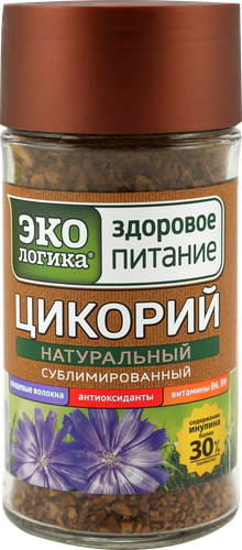 Цикорий растворимый ЗДОРОВОЕ ПИТАНИЕ натуральный сублимированный, ст/б, 85г, крупный план