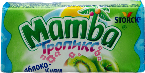 Конфеты жевательные MAMBA Тропикс, 26,5г, крупный план