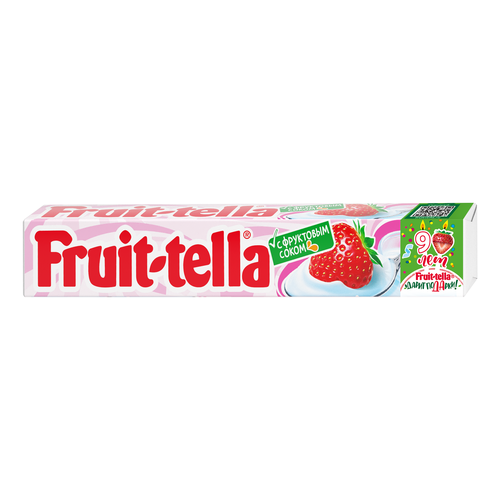 Конфета жевательная FRUIT-TELLA со вкусом клубничного йогурта, 41г, изображение
