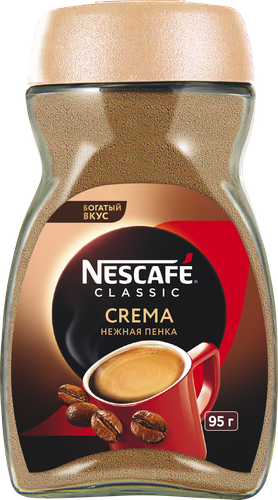 Кофе растворимый НЕСКАФЕ Classic Crema натуральный порошкообразный, 95г, изображение