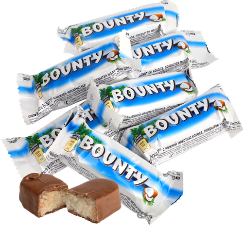 Конфеты шоколадные BOUNTY с нежной мякотью кокоса, весовые, вид