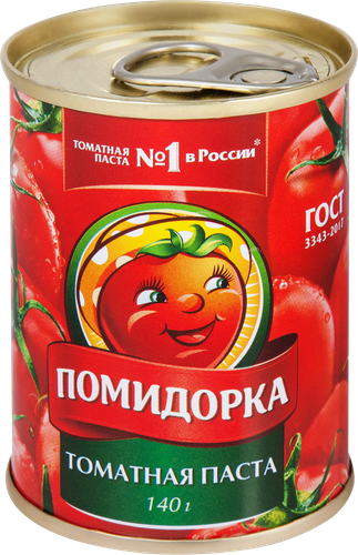 Паста томатная ПОМИДОРКА, 140г, крупный план
