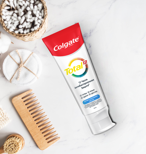 Зубная паста COLGATE Total 12 Профессиональная чистка, с цинком и аргинином для антибактериальной защиты, 75мл, картинка