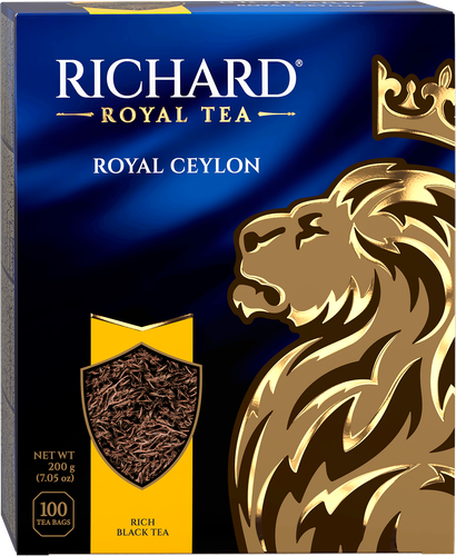 Чай черный RICHARD Royal Ceylon Цейлонский байховый, 100пак, вид