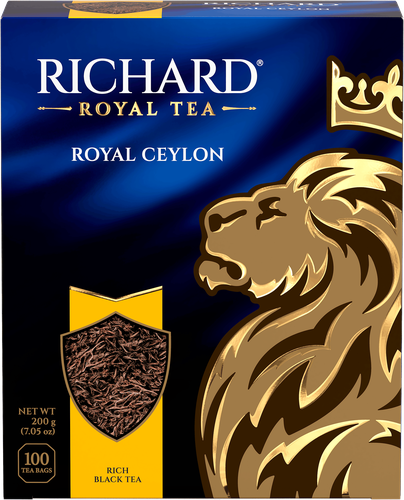 Чай черный RICHARD Royal Ceylon Цейлонский байховый, 100пак, картинка