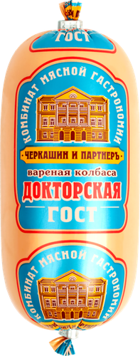 Колбаса вареная ЧЕРКАШИН И ПАРТНЕРЪ Докторская, категория А, ГОСТ, 350г, фото
