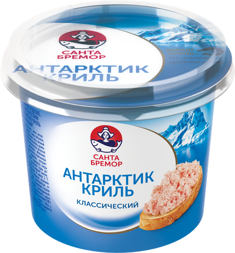 Крем-паста из&nbsp;морепродуктов САНТА БРЕМОР Антарктик-Криль&nbsp;классический, 150г, фотография