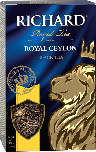 Чай черный RICHARD Royal Ceylon Цейлонский листовой, 90г, крупный план