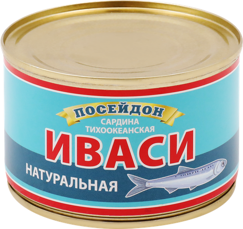 Сардина ПОСЕЙДОН в масле, 230г, вид