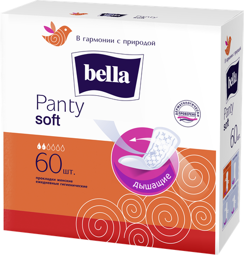 Прокладки ежедневные BELLA Panty Soft, 60шт, детальное фото